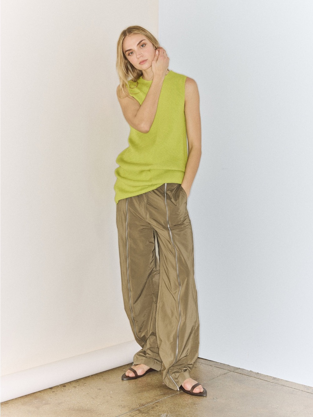Tibi Zipper Trouser Dark Taupe 6S creative pragmatist modern office PDW NWT - Picture 4 of 17